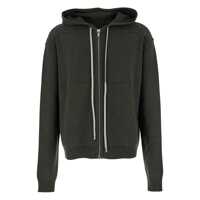 Pulovere Green Sweatshirt With Contrasting Drawstring Hood In Cashmere And Wool Man Barbati