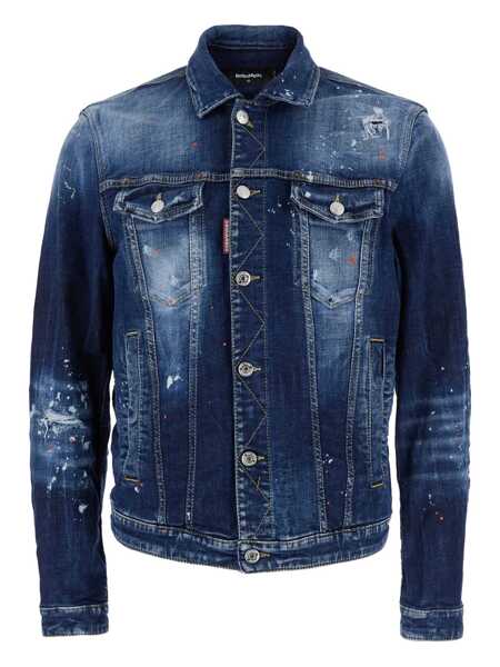 Geci DSQUARED2 DSQUARED2 Dan Jean Jacket BLUE Barbati (BM 18929901) 1