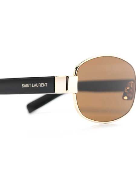 Ochelari de soare Saint Laurent SAINT LAURENT Sunglasses GOLD BLACK BROWN Femei (BM 18929979) 3