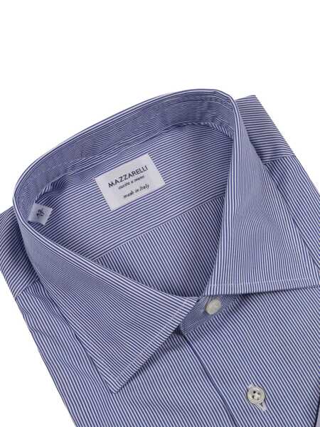 Camasi casual Mazzarelli Camicie STRIPED COTTON SLIM FIT SHIRT Light Blue Barbati (BM 18930285) 2
