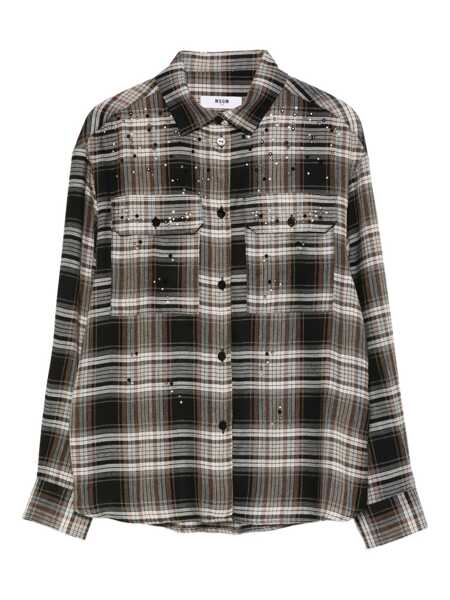 Camasi MSGM VISCOSE WOOL SHIRT GIRL Multicolor Fete (BM 18930309) 1