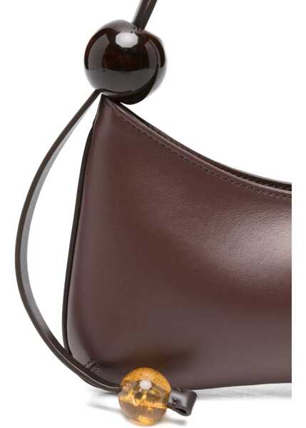 Genti de umar JACQUEMUS Bisou Perle Large Shoulder Bag MEDIUM BROWN Femei (BM 18930412) 4