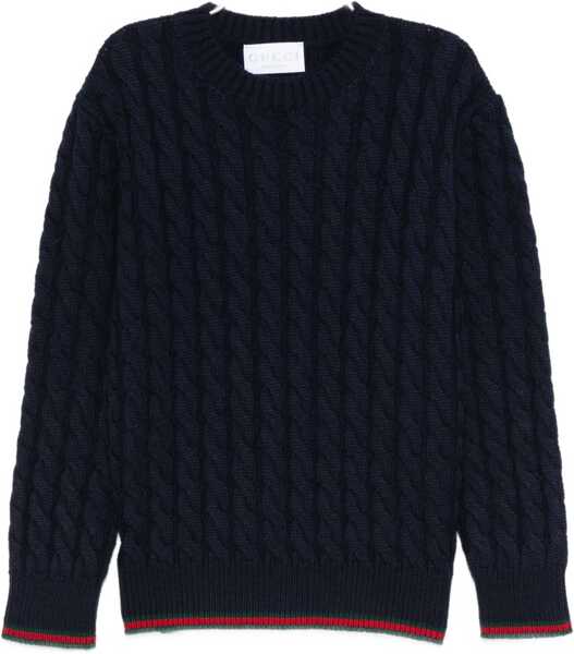 Pulovere Gucci Wool Sweater for Boy OLTREMARE/GREEN/RED Baieti (BM 18930457) 1