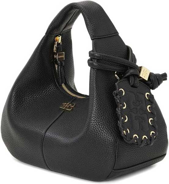 Genti de mana Ganni Hobo mini Handbag BLACK Femei (BM 18930466) 3