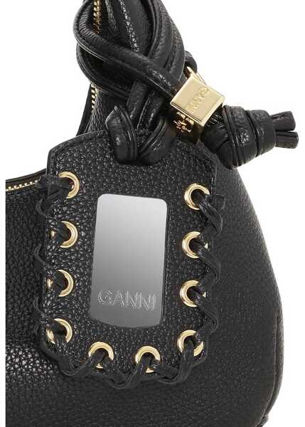 Genti de mana Ganni Hobo mini Handbag BLACK Femei (BM 18930466) 4