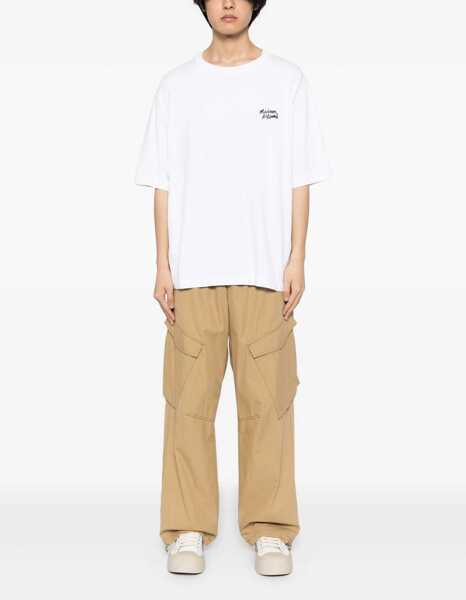 Tricouri MAISON KITSUN Contrast logo T-Shirt WHITE/BLACK Barbati (BM 18930493) 2