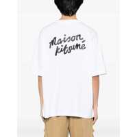 Tricouri MAISON KITSUNÉ pentru Barbati - Tricouri MAISON KITSUN Contrast logo T-Shirt WHITE/BLACK Barbati (BM 18930493) - B-mall.ro