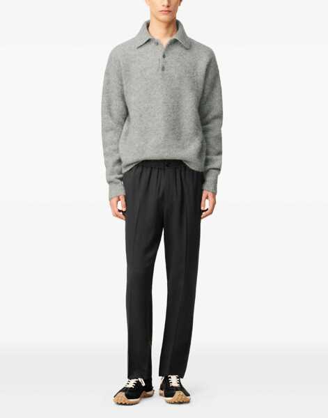 Pantaloni casual AMI Paris Elasticized waist Pants ANTHRACITE Barbati (BM 18930526) 2