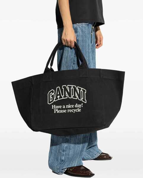 Genti de umar Ganni XXL Canvas Tote Bag PHANTOM Femei (BM 18930529) 2