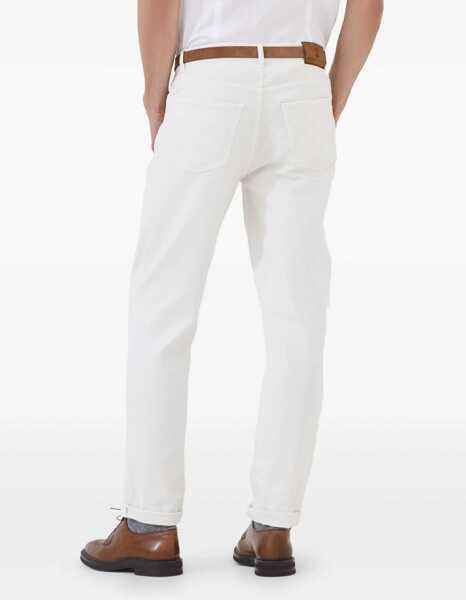 Blugi Brunello Cucinelli Cotton slim Jeans ENGLISH WHITE Barbati (BM 18930550) 3
