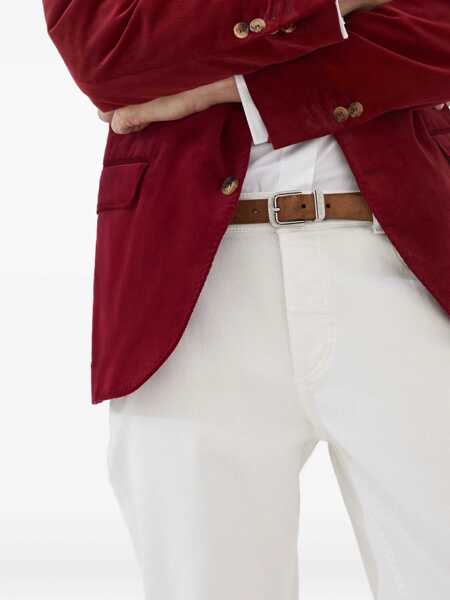 Blugi Brunello Cucinelli Cotton slim Jeans ENGLISH WHITE Barbati (BM 18930550) 4