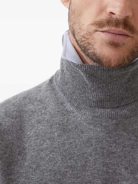 Pulovere Brunello Cucinelli Turtleneck Sweater GRIGIO SCUROCIOTTOLO Barbati (BM 18930604) 5