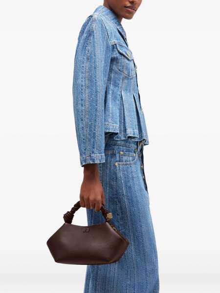 Genti de mana Ganni Bou small Handbag CHICORY COFFEE Femei (BM 18930670) 2