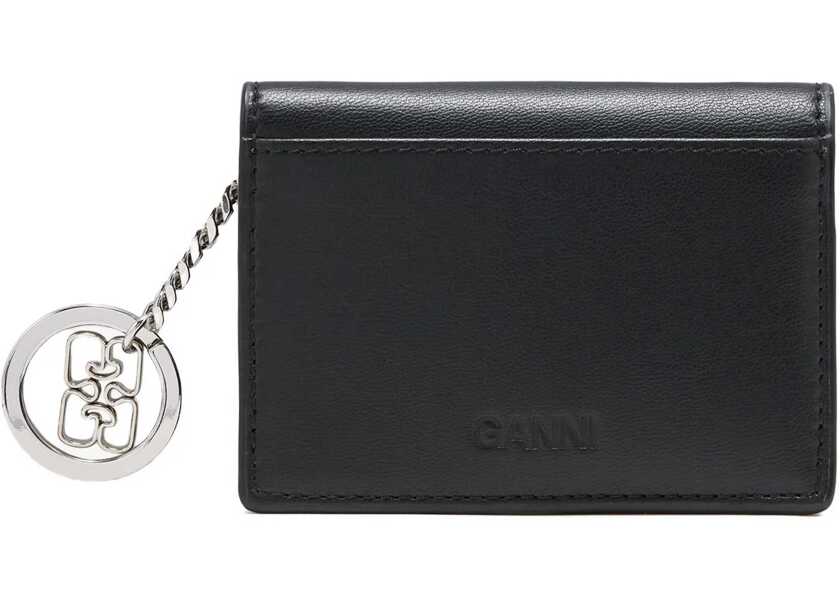 Portofele Ganni Puppy print Card Holder BLACK Femei (BM 18930688) 2