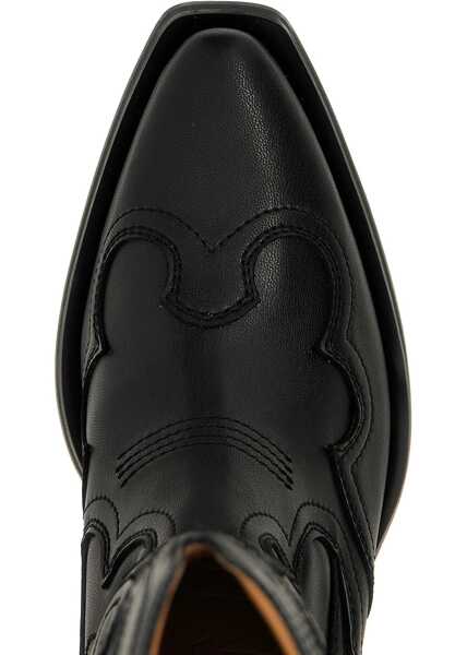 Bocanci casual Ganni Embroidered Western Boots BLACK/BLACK Femei (BM 18930715) 4