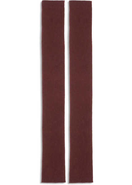 Manusi SA SU PHI Silk and cashmere Gloves BORDEAUX Femei (BM 18930724) 1