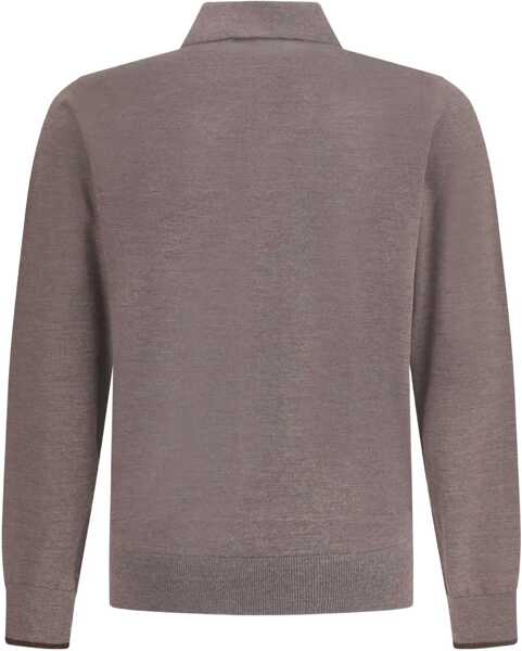 Tricouri Polo Cruna Knitted Long Sleeved Polo Shirt TORTORA Barbati (BM 18930730) 2