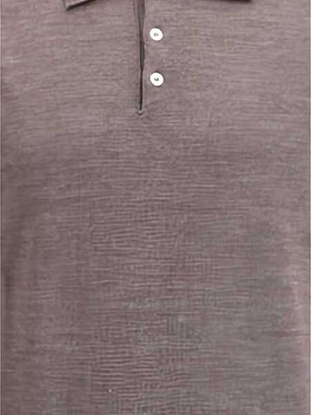 Tricouri Polo Cruna Knitted Long Sleeved Polo Shirt TORTORA Barbati (BM 18930730) 3