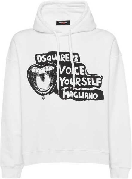 Bluze de trening DSQUARED2 Logo Hoodie WHITE Barbati (BM 18930751) 1
