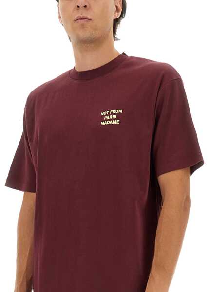 Tricouri DRLE DE MONSIEUR Cotton T-Shirt BORDEAUX Barbati (BM 18930805) 4