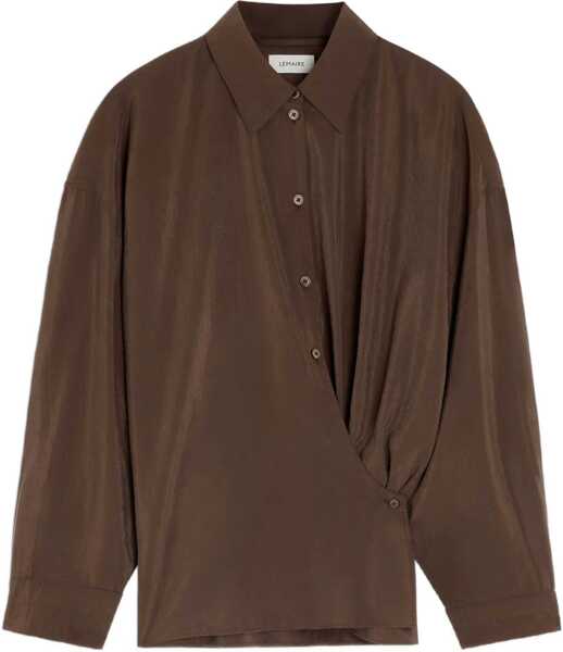 Bluze LEMAIRE Straight Twisted Collar Shirt BROWN Femei (BM 18930811) 1