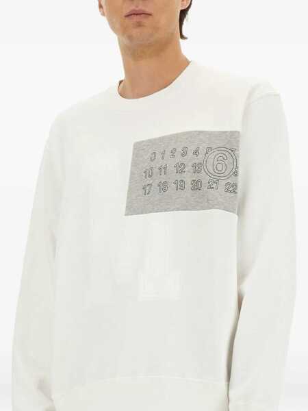 Bluze de trening MM6 Maison Margiela Sweatshirt With Logo WHITE Barbati (BM 18930823) 4