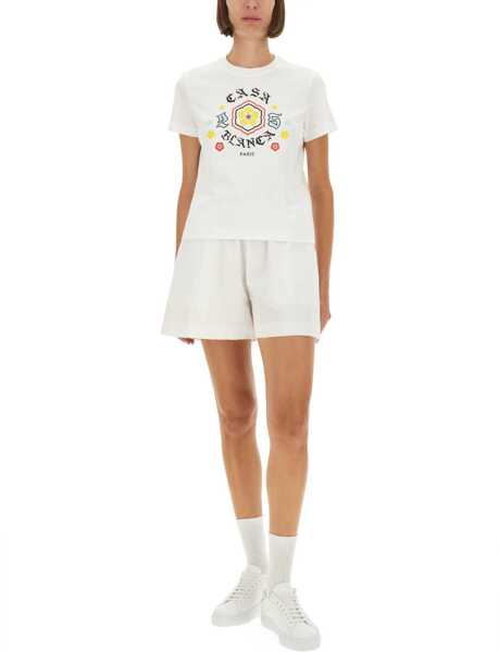 Tricouri Casablanca T-Shirt Emblem WHITE Femei (BM 18930829) 2