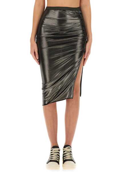 Fuste casual RICK OWENS LILIES Draped Midi Skirt GREY Femei (BM 18930880) 1