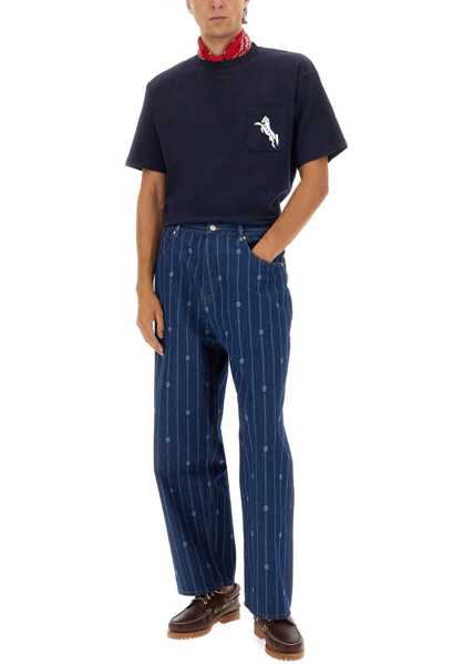 Tricouri DRLE DE MONSIEUR T-Shirt Le Emblme Chevaux BLUE Barbati (BM 18930892) 2