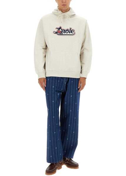 Pantaloni casual DRLE DE MONSIEUR Le Jean Baggy Monogramme Pants BLUE Barbati (BM 18930937) 2