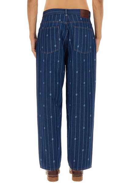 Pantaloni casual DRLE DE MONSIEUR Le Jean Baggy Monogramme Pants BLUE Barbati (BM 18930937) 3