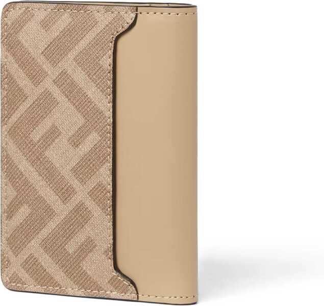 Portofele Fendi Card Holder Squared Ff BEIGE Barbati (BM 18930943) 2