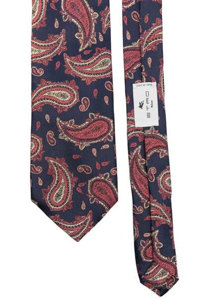 Cravate ETRO Paisley Jacquard Silk Tie BLUE Barbati (BM 18930949) 2