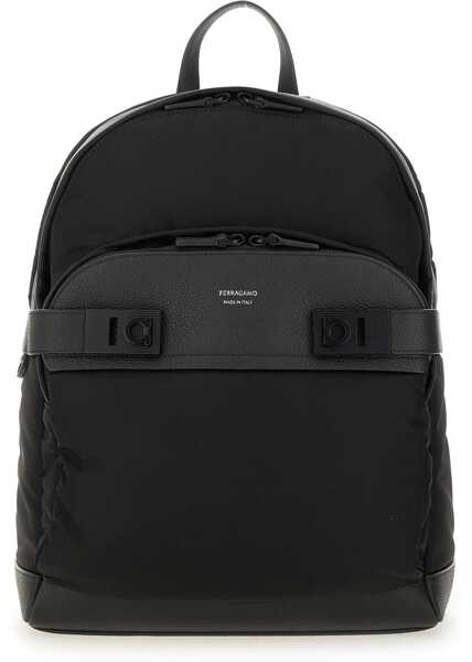 Rucsacuri Ferragamo Backpack With Buckles Hooks BLACK Barbati (BM 18931198) 1