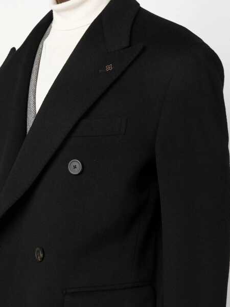 Paltoane Tagliatore Pino Lerario Double-Breasted Coat BLACK Barbati (BM 18931309) 5