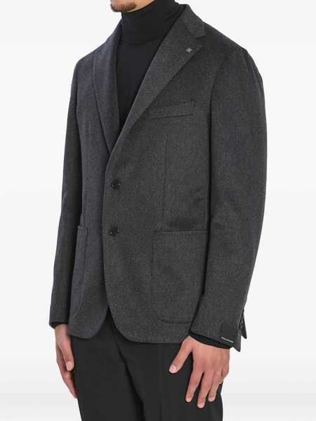 Jachete Tagliatore Single-Breasted Cashmere Jacket GREY Barbati (BM 18931312) 2