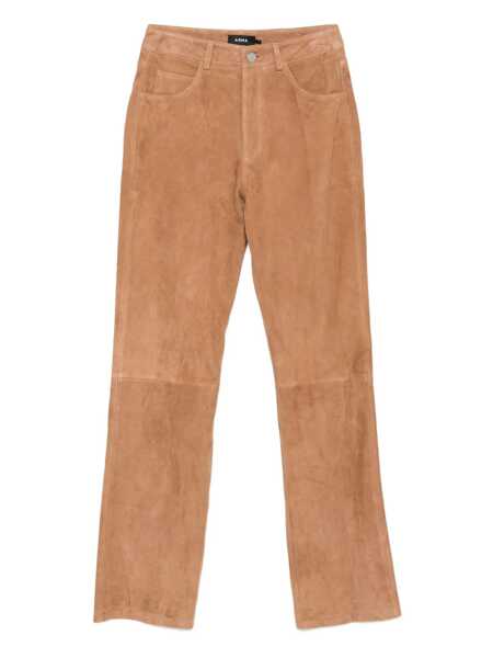 Pantaloni casual ARMA Michela Beige Trousers With Belt Loop In Suede Woman Beige Femei (BM 18931458) 1