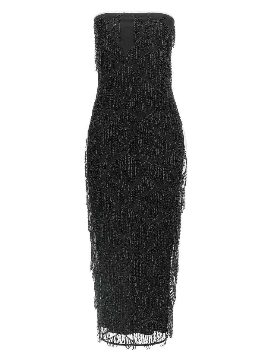 Rochii ROTATE Birger Christensen Rotate Birger Christensen Sequins Midi Tube Dress Black Femei (BM 18932388) 1