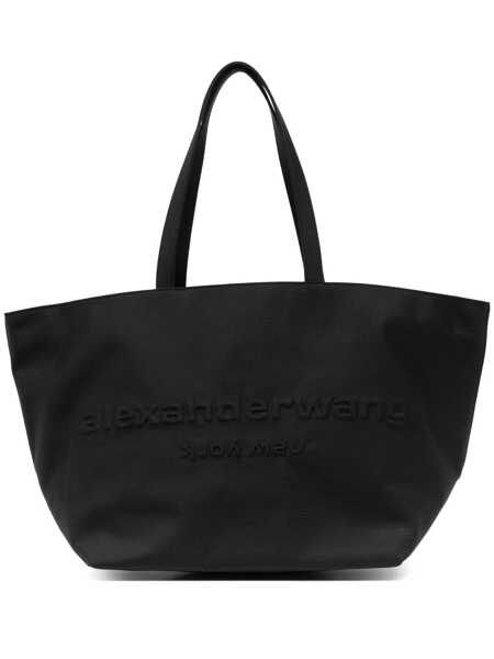 Genti de mana Alexander Wang Alexander Wang Shopping Bag In Nylon Canvas Black Femei (BM 18933222) 1