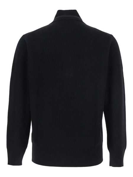 Pulovere Kangra Black Sweater With High Neck And Half Zip Closure On The Front In Wool Man Black Barbati (BM 18933252) 2