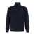 Kangra Blue Sweater With High Neck And Half Zip Closure On The Front In Wool Man BLUE