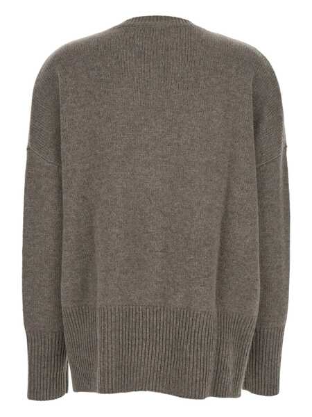 Pulovere Lisa Yang Mila Grey Sweater With Ribbed Trim In Cashmere Woman GREY Femei (BM 18933261) 2