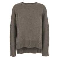 Pulovere Lisa Yang 'Mila' Grey Sweater With Ribbed Trim In Cashmere Woman