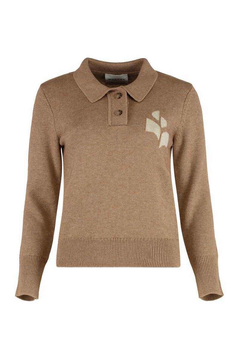 Pulovere Isabel Marant Isabel Marant toile Nola Cotton-Wool Blend Sweater Brown Femei (BM 18933561) 1