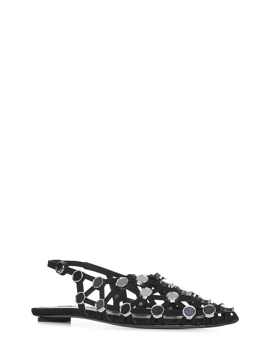 Balerini THE ATTICO The Attico Grid Ballet Shoes Black Femei (BM 18933600) 2