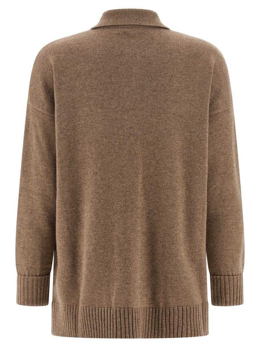 Cardigane Max Mara Max Mara Bull Cardigan BROWN Femei (BM 18933744) 2