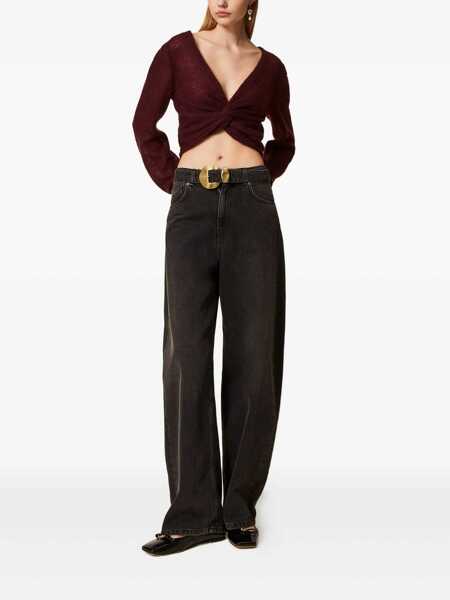 Blugi TWINSET Twinset Black Cotton Denim Jeans Black Femei (BM 18933951) 2