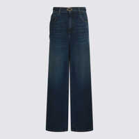 Blugi TWINSET Twinset Dark Blue Cotton Seasonal Jeans