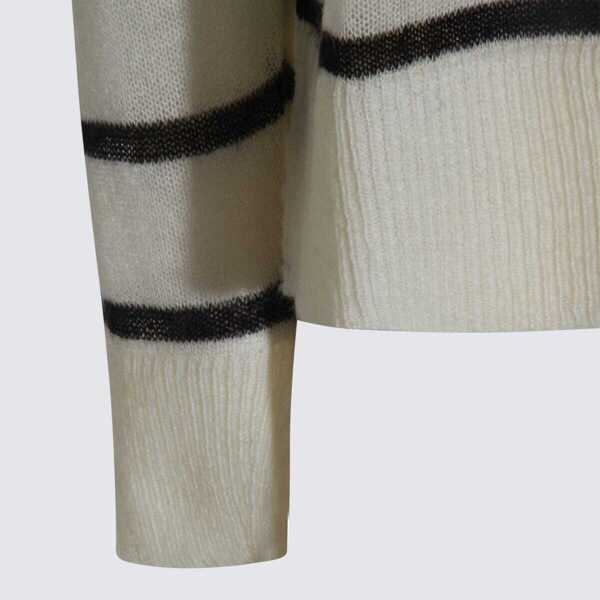 Pulovere TWINSET Twinset White And Black Knitwear RIGA NEVE/NERO Femei (BM 18934050) 3