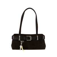 Genti de umar 'Brocle' Brown Shoulder Bag With Belt And Pendant Key Details In Suede Woman Femei